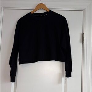 Calvin Klein Black Long Sleeve Cropped Performance Tee